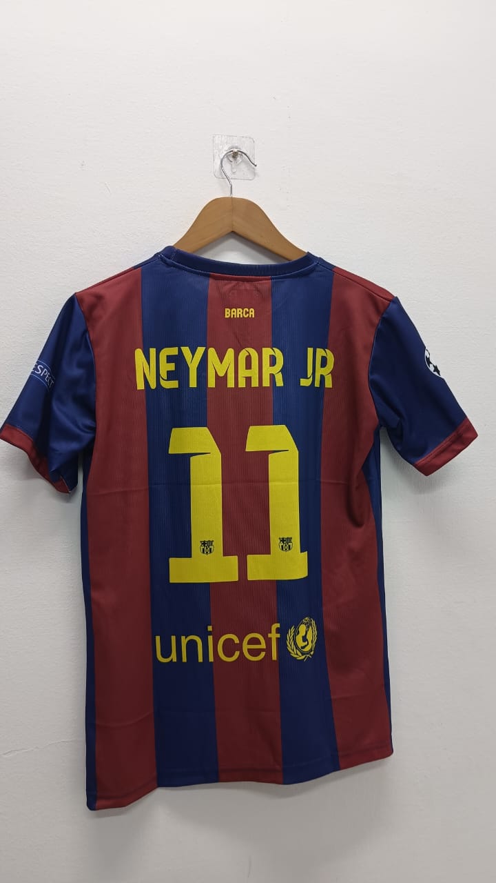 JW OG FC Barcelona 2014–15 Home – Neymar Jr 11 Edition (Half Sleeve, Embroidered Crest)