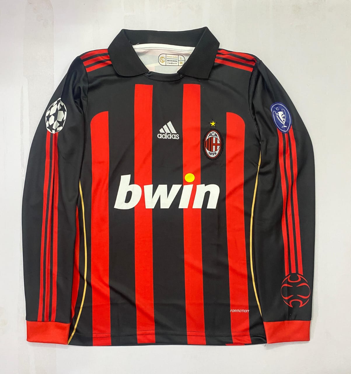 JW OG AC Milan 2006-07 Full Sleeve Embroidery (MALDINI)(("FS COLLER EMBROIDERY"))