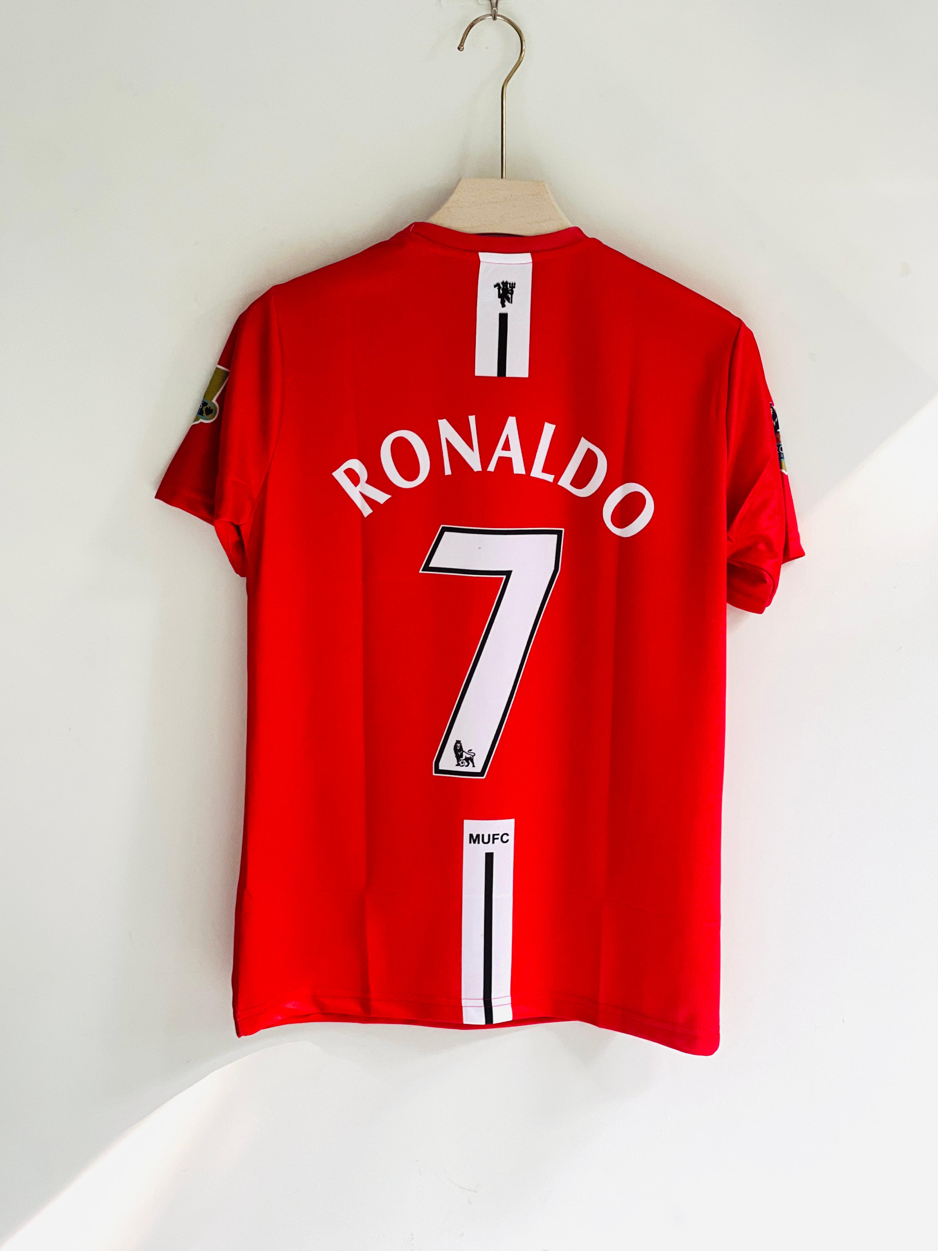 JW OG Manchester UTD 2007-08 Half Sleeve Embroidery (Ronaldo)(("HS RN EMBROIDERY"))