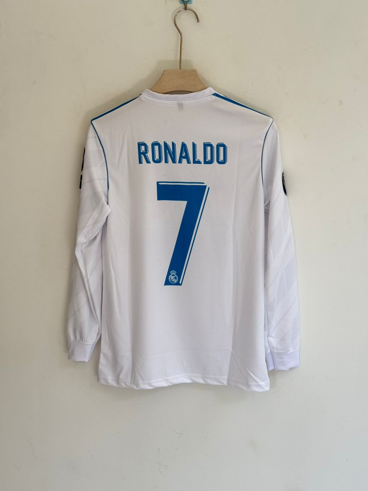 JW OG Madrid 2017-18 Home Full Sleeve Embroidery (RONALDO)(("FS RN EMBROIDERY"))