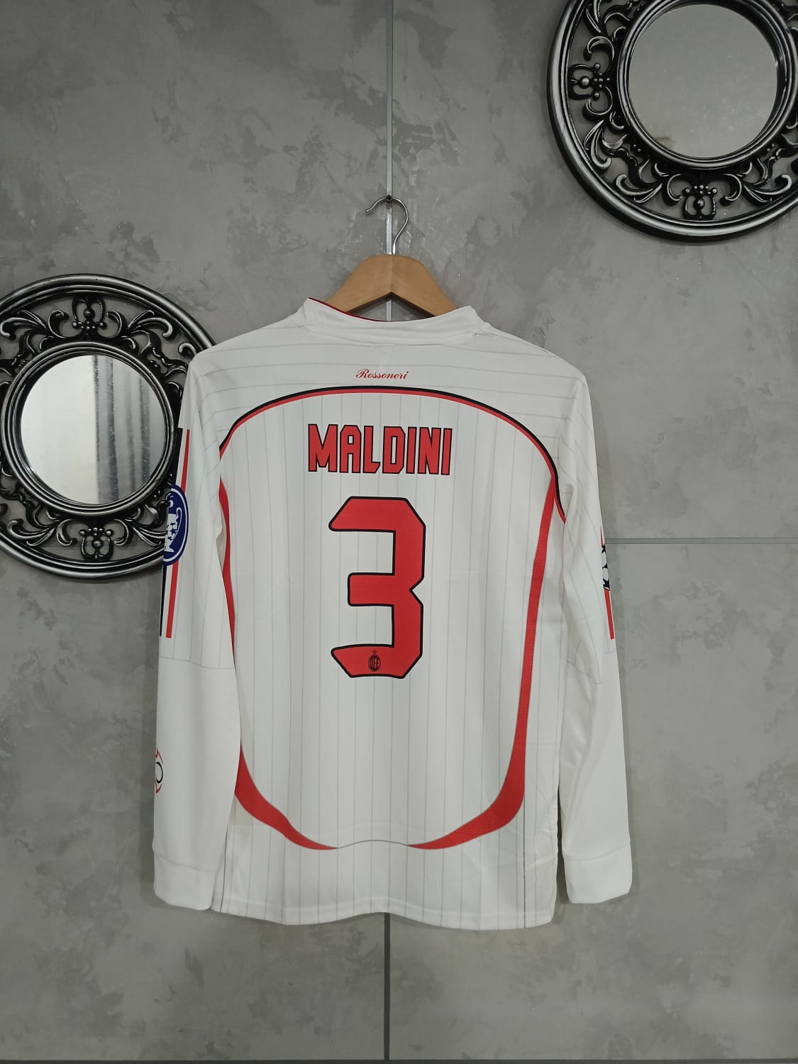 JW OG MILAN 2006-07 EMBROIDERY MALDINI FULL SLEEVE