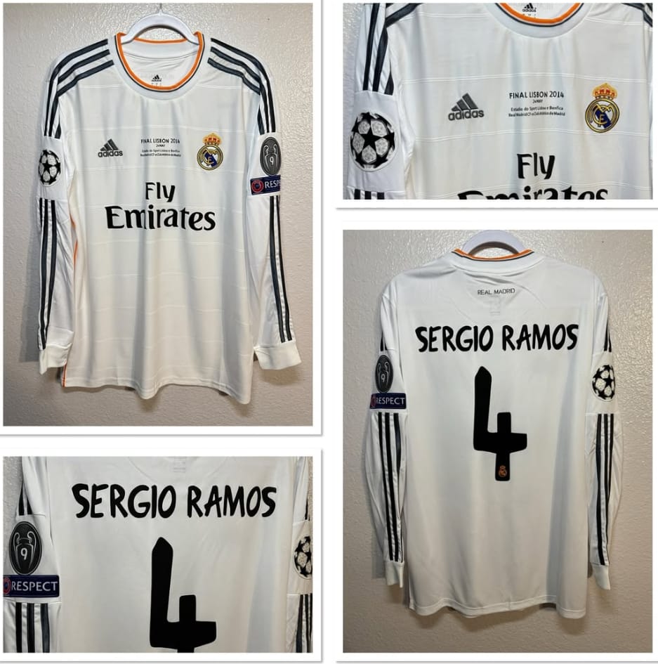 Real Madrid 2013-14 SERGIO RAMOS - Full Sleeve & Embroidery(("FS RN EMBROIDERY"))