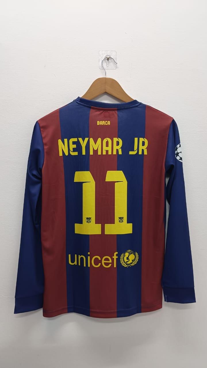FC Barcelona 2015-16 Home – Neymar Jr 11 Edition (Full Sleeve, Embroidered Crest)[[[A046]]] (("FSRNE")) - Jerseywala.in