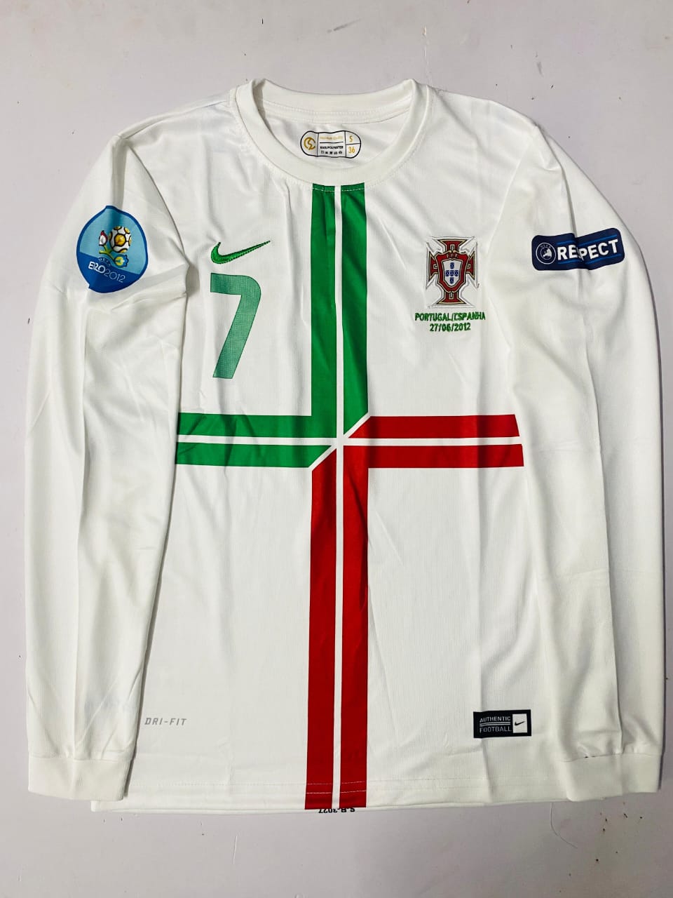 Cristiano Ronaldo Portugal EURO 2012 Long Sleeves Retro EMBROIDERY