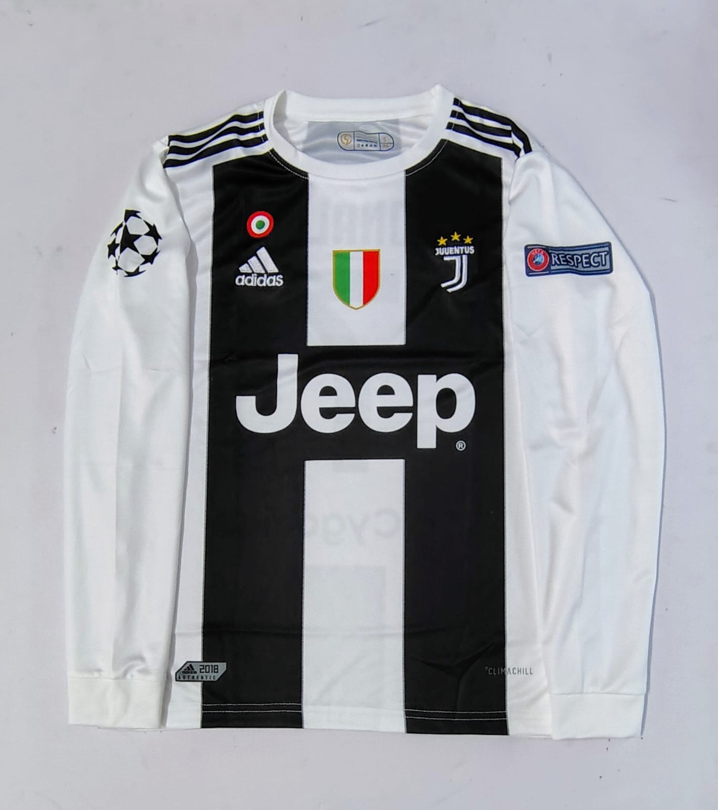 JUVENTUS RETRO 2018-19 HOME RONALDO FULL SLEEVE[[[A111]]] ((FS RN EMBROIDERY))