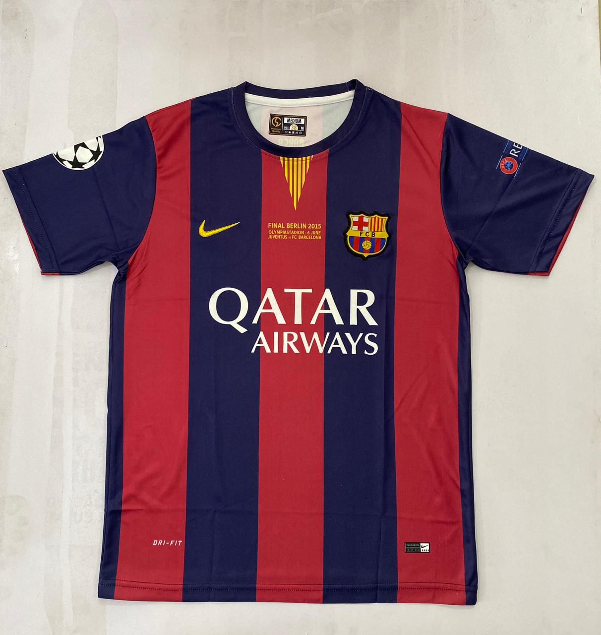 FC Barcelona 2014–15 Home – MESSI EDITION (Half Sleeve, Embroidered Crest)