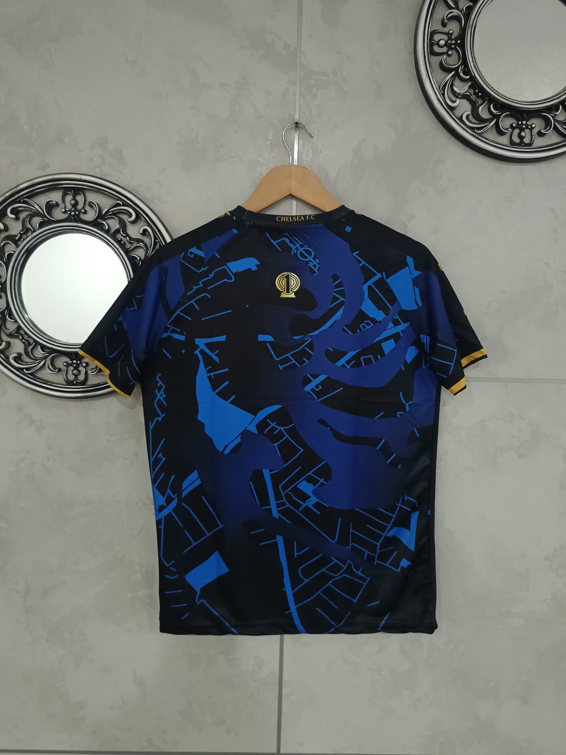 CHELSEA CHAMPIONS PLAIN BACK EDITION LIMITED EDITION JERSEY HALF SLEEVE EMBROIDERY LOGOS[[[A014]]](("HS RN 3 EMBROIDERY"))