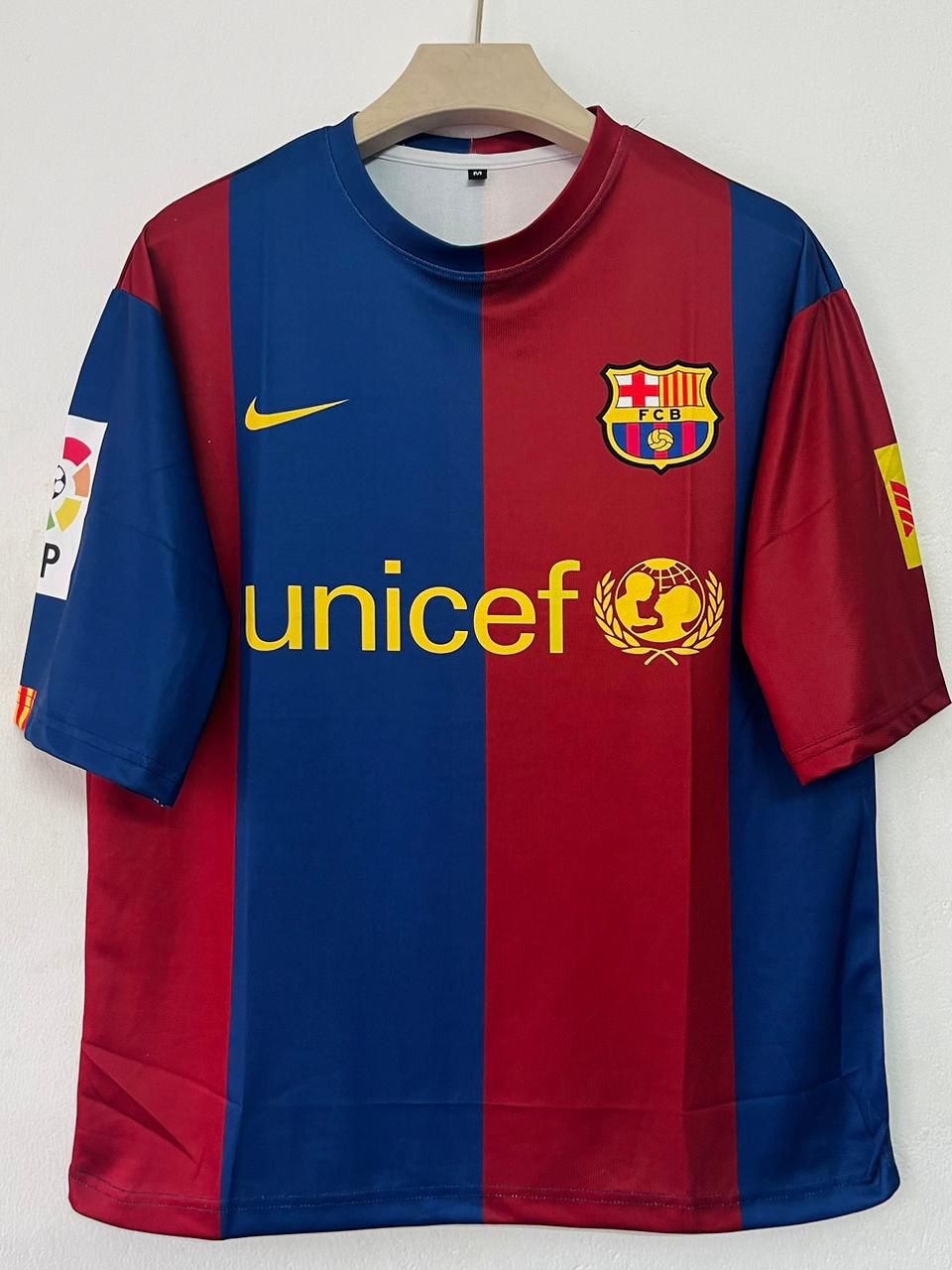 Fc Barcelona 2006-07 Ucl Final Kit Messi [[[DR005]]]((FIVE SLEEVES SUB))