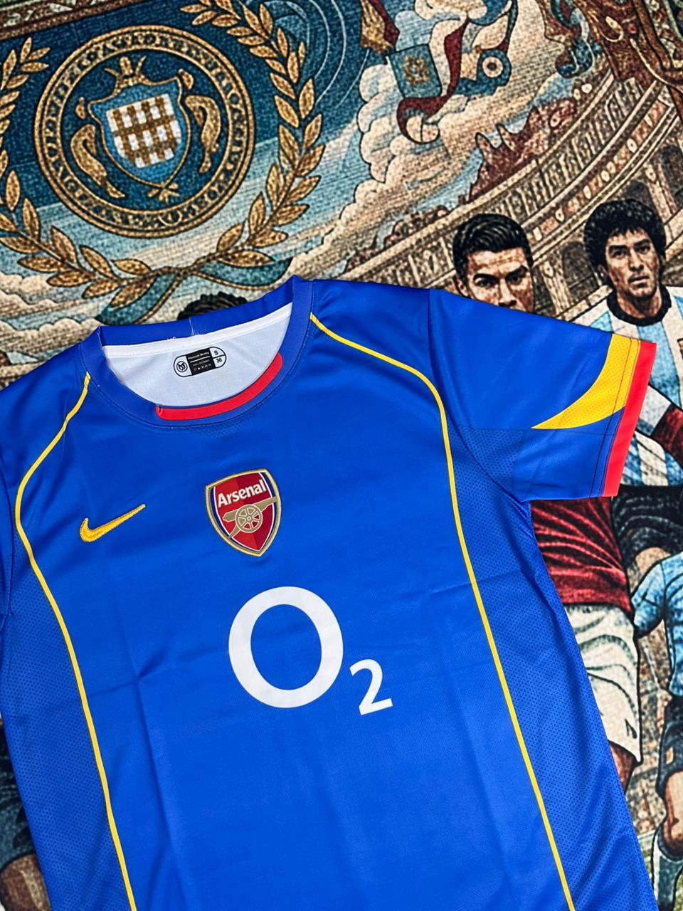 ARSENAL FC 2004-2005 AWAY JERSEY Half sleeves 