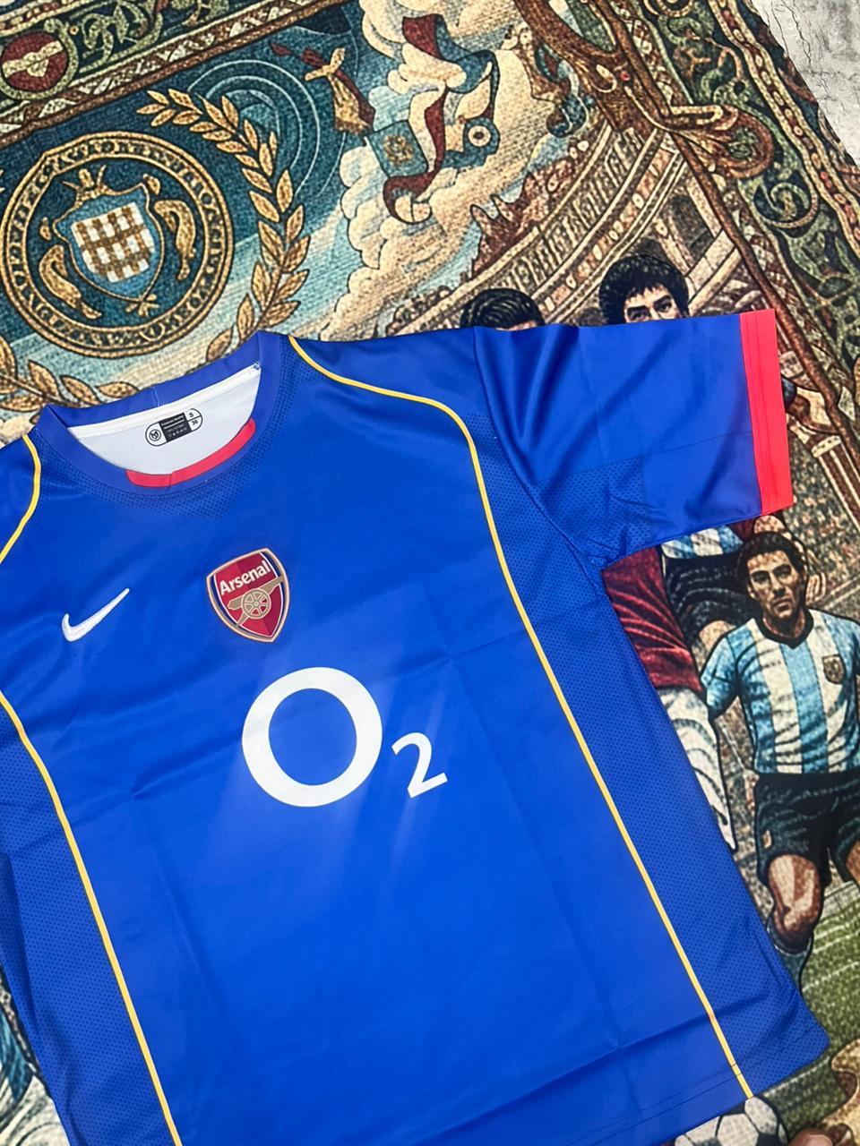 ARSENAL FC 2004-2005 AWAY JERSEY FIVE SLEEVES