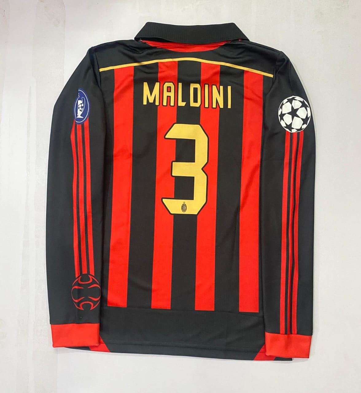 AC Milan 2006-07 Full Sleeve Embroidery MALDINI [[[A059]]](("FSCLE")) - Jerseywala.in