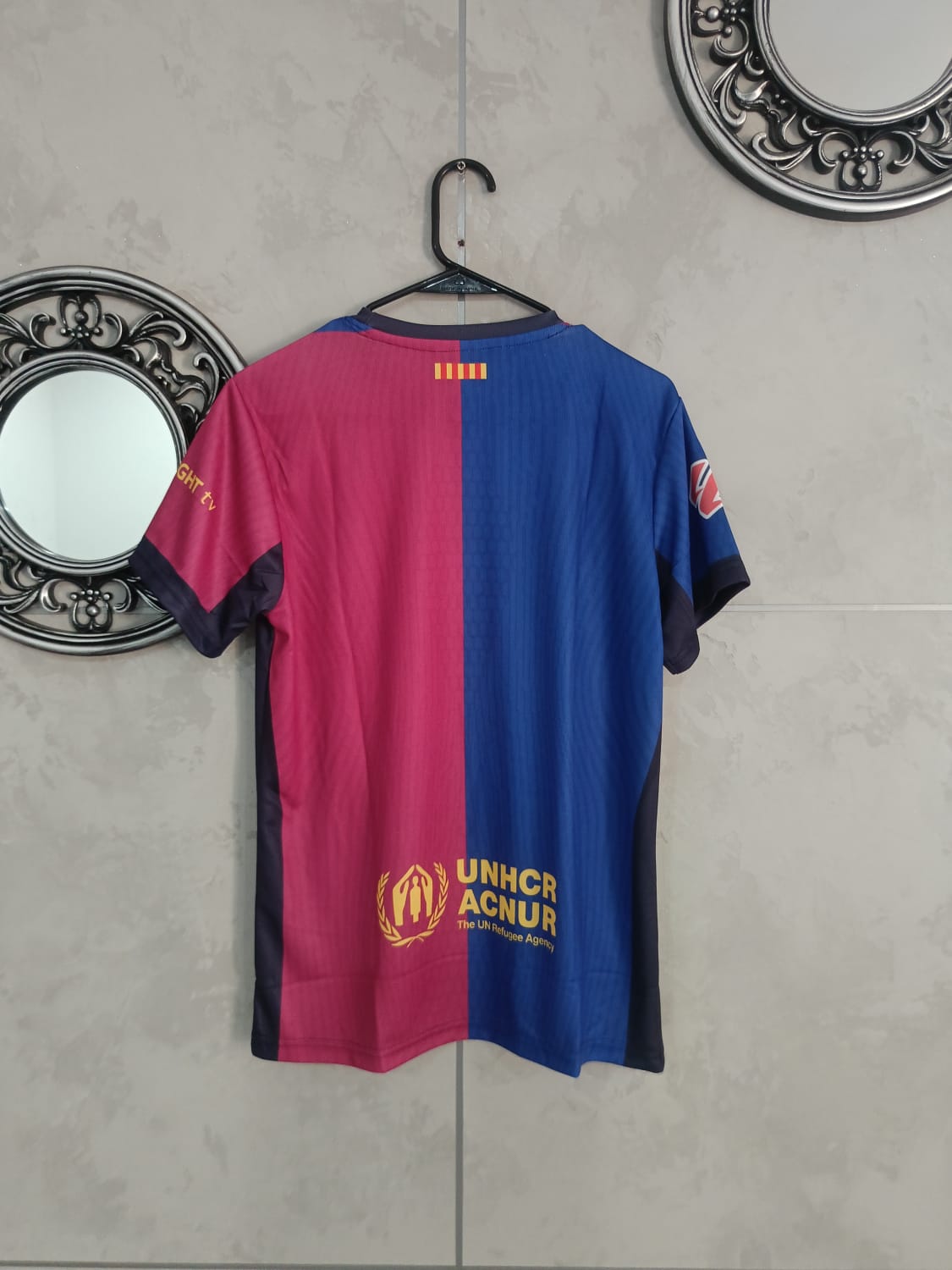 JW OG BARCELONA X TRAVIS SCOTT HOME KIT HALF SLEEVES EMBROIDERY(("HS RN EMBROIDERY"))