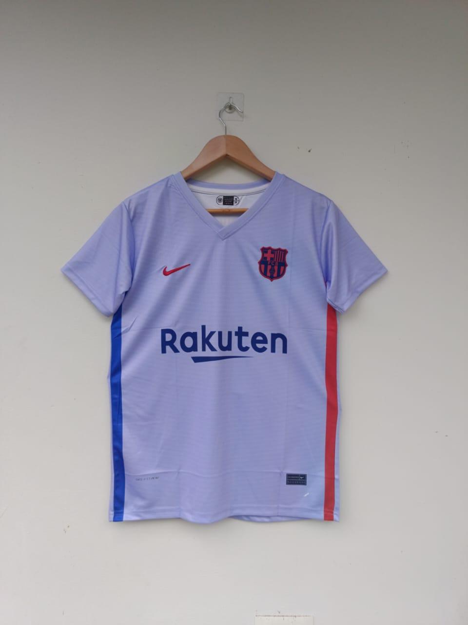 BARCELONA 2021/22 AWAY KIT HALF SLEEVES EMBROIDERY[[[A010]]](("HSVNE")) - Jerseywala.in