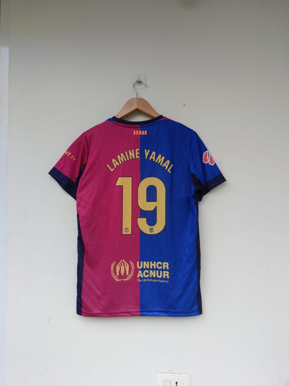 JW OG BARCELONA X TRAVIS SCOTT HOME KIT HALF SLEEVES EMBROIDERY(("HS RN EMBROIDERY"))