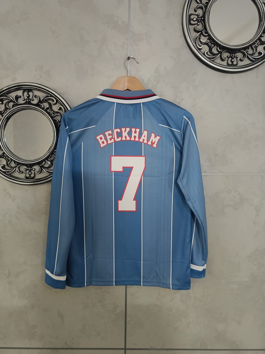 JW OG 1996 ENGLAND BECKHAM AWAY KIT FULL & HALF SLEEVE EMBROIDERY