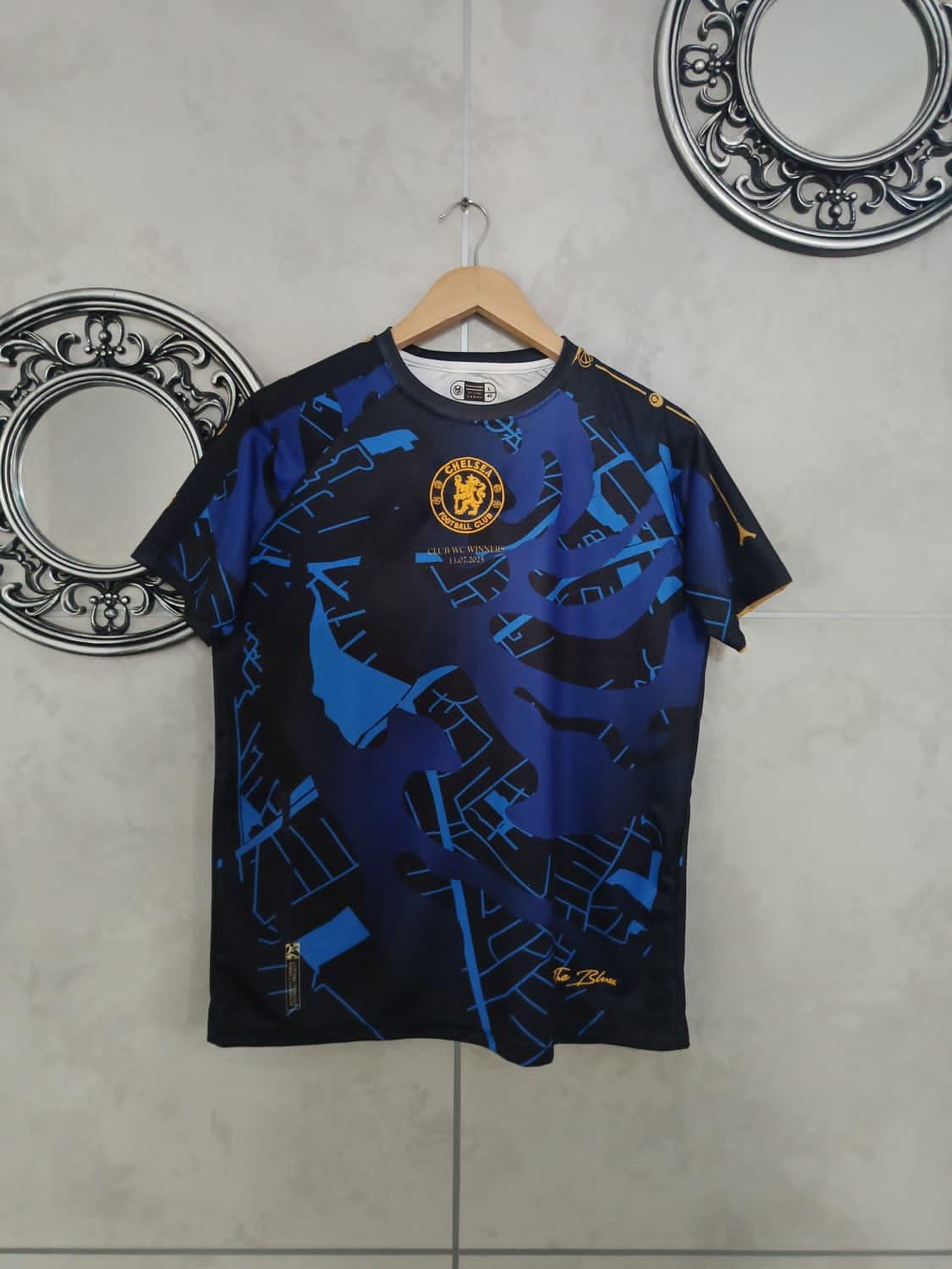 CHELSEA CHAMPIONS PLAIN BACK EDITION LIMITED EDITION JERSEY HALF SLEEVE EMBROIDERY LOGOS[[[A014]]](("HSRNE")) - Jerseywala.in