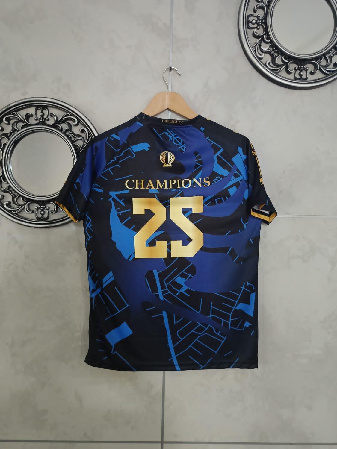 CHELSEA CHAMPIONS EDITION LIMITED EDITION JERSEY HALF SLEEVE EMBROIDERY LOGOS[[[A011]]](("HSRNE")) - Jerseywala.in