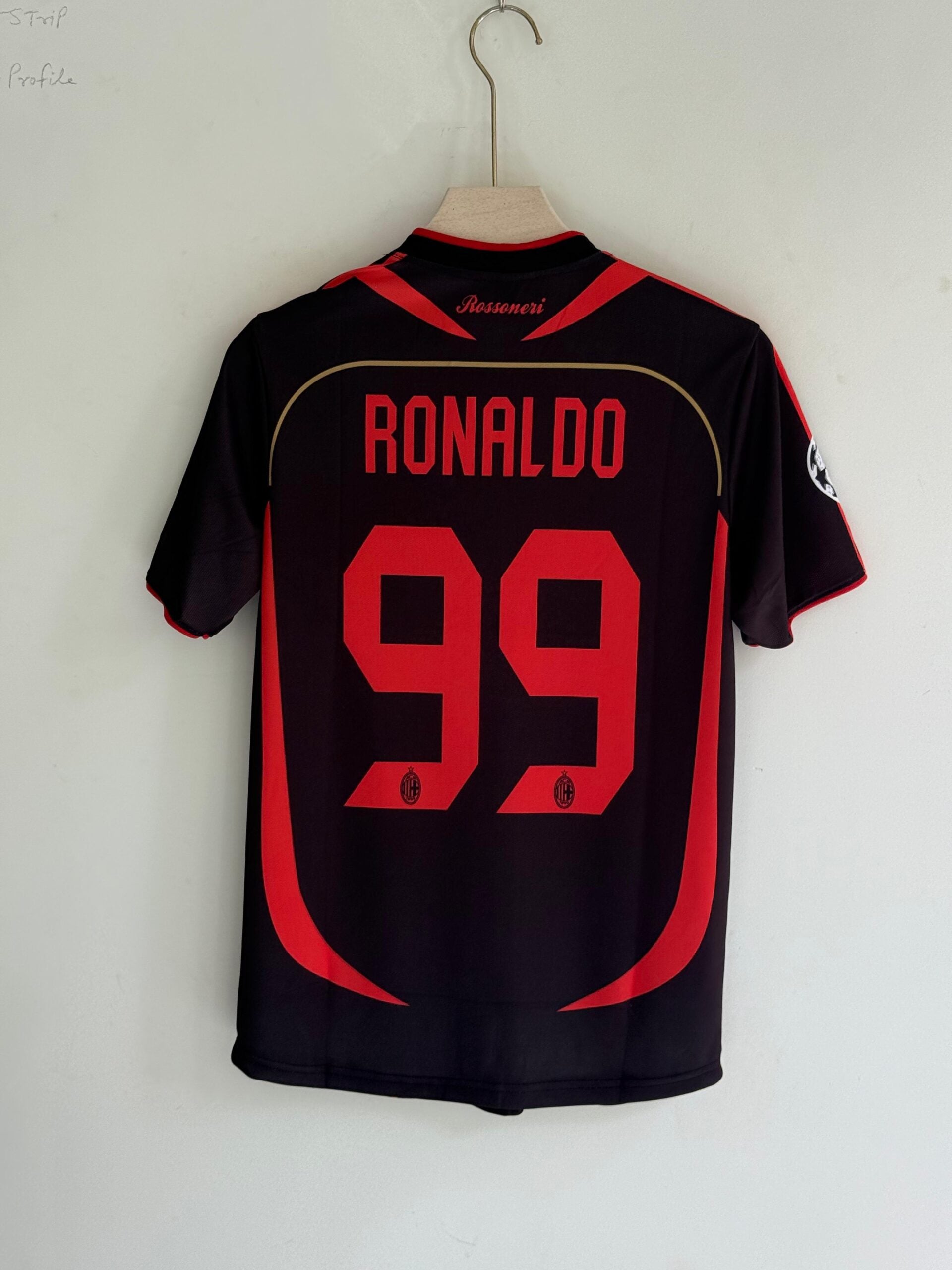 AC MILAN RONALDO 2006-07 HOME HALF SLEEVE JERSEY SUBLIMATION