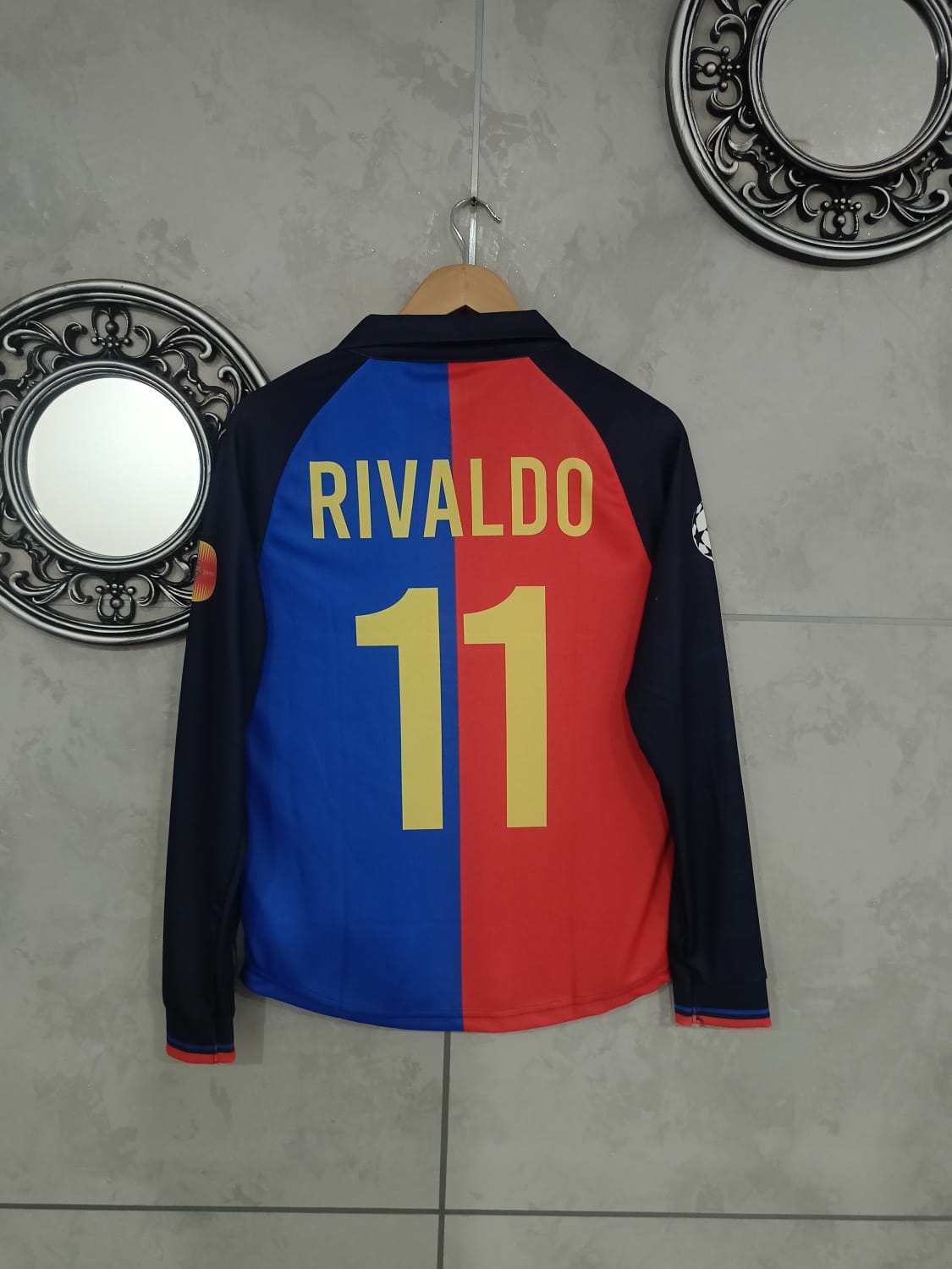 W OG Barcelona 1999 Rivaldo Full Sleeve embroidery(("FS COLLER EMBROIDERY"))