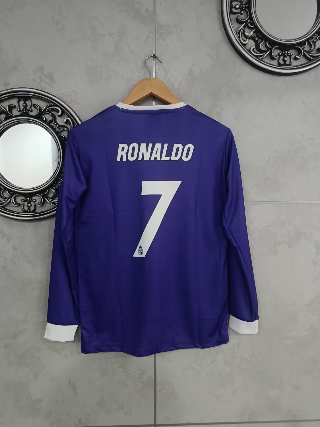 REAL 2016 AWAY PURPLE FULL SLEEVE PRE BOOKING [[[A080]]] (("FS RN EMBROIDERY"))