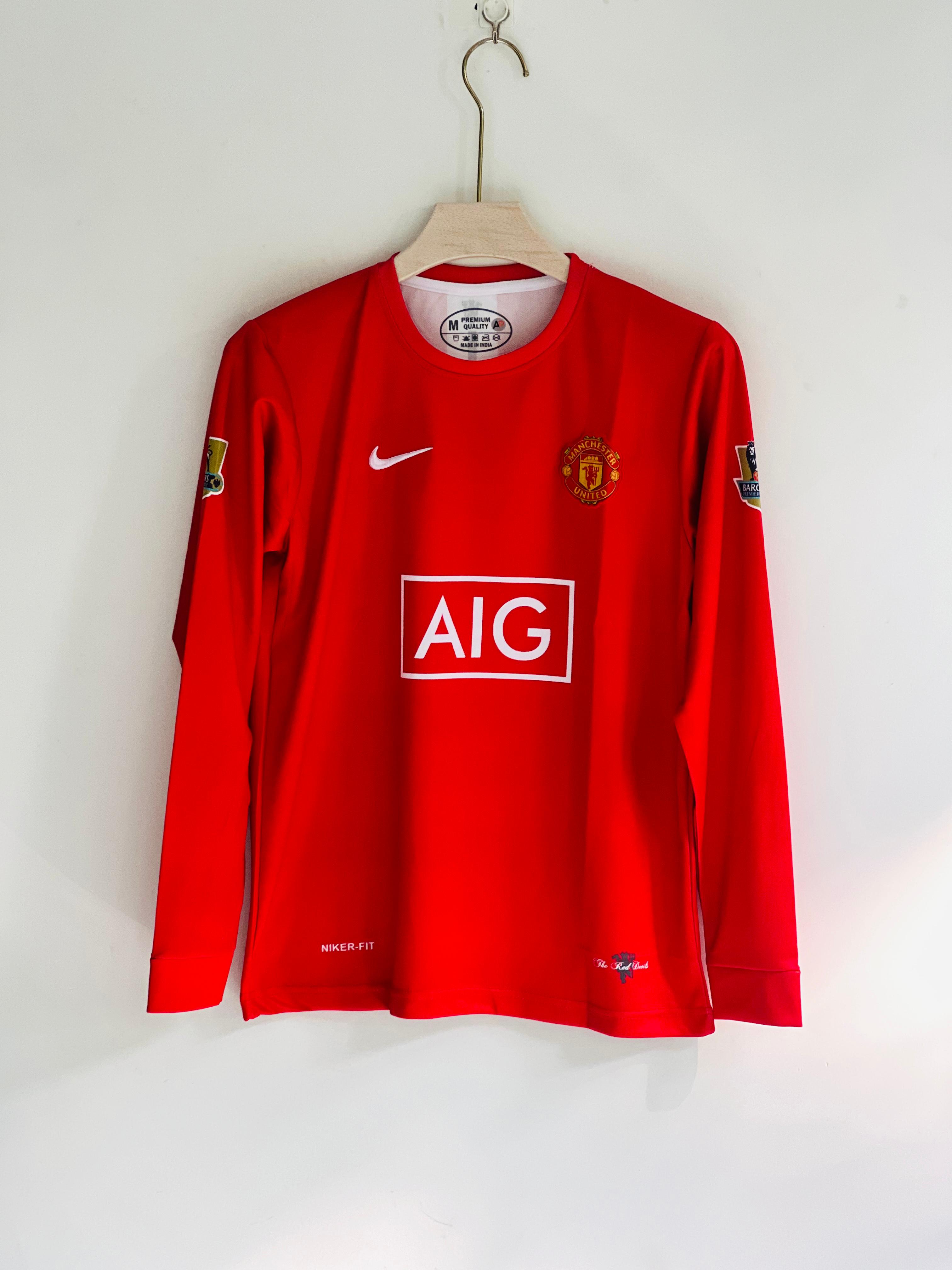 Manchester United 2007-08 Home Full Sleeve Embroidery (PREMIUM QUALITY)