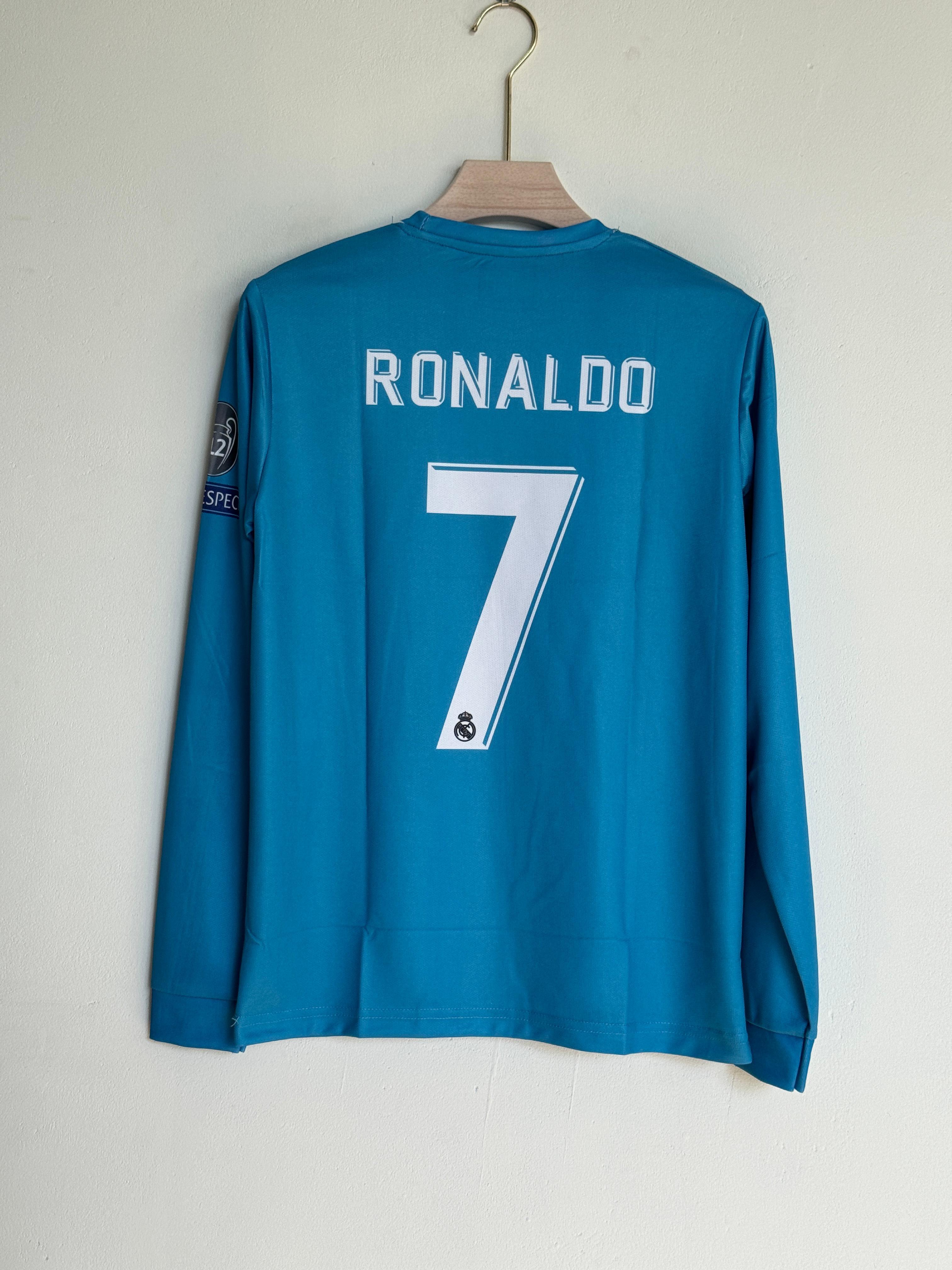 Madrid 2017-18 third full sleeve Embroidery RONALDO (PREMIUM QUALITY)[[[A074]]](("FSRNE")) - Jerseywala.in
