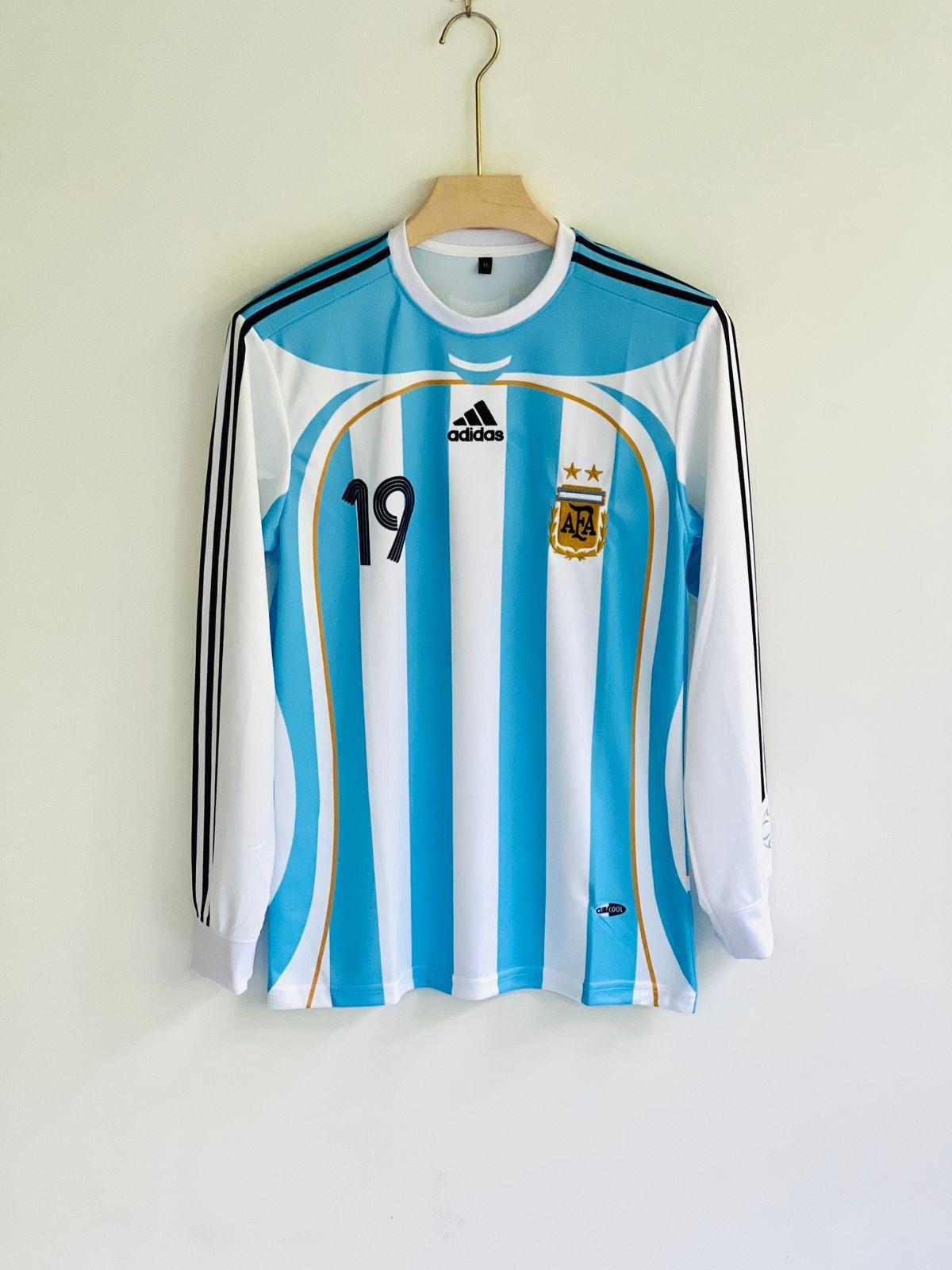 Argentina Messi Full sleeve embroidery[[[A001]]](("FSRNE")) - Jerseywala.in