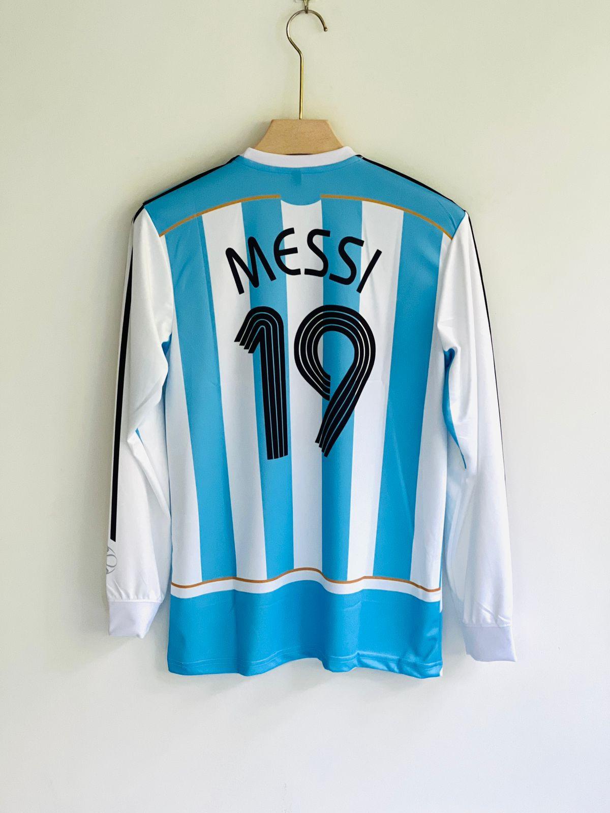 Argentina Messi Full sleeve embroidery[[[A001]]](("FSRNE")) - Jerseywala.in