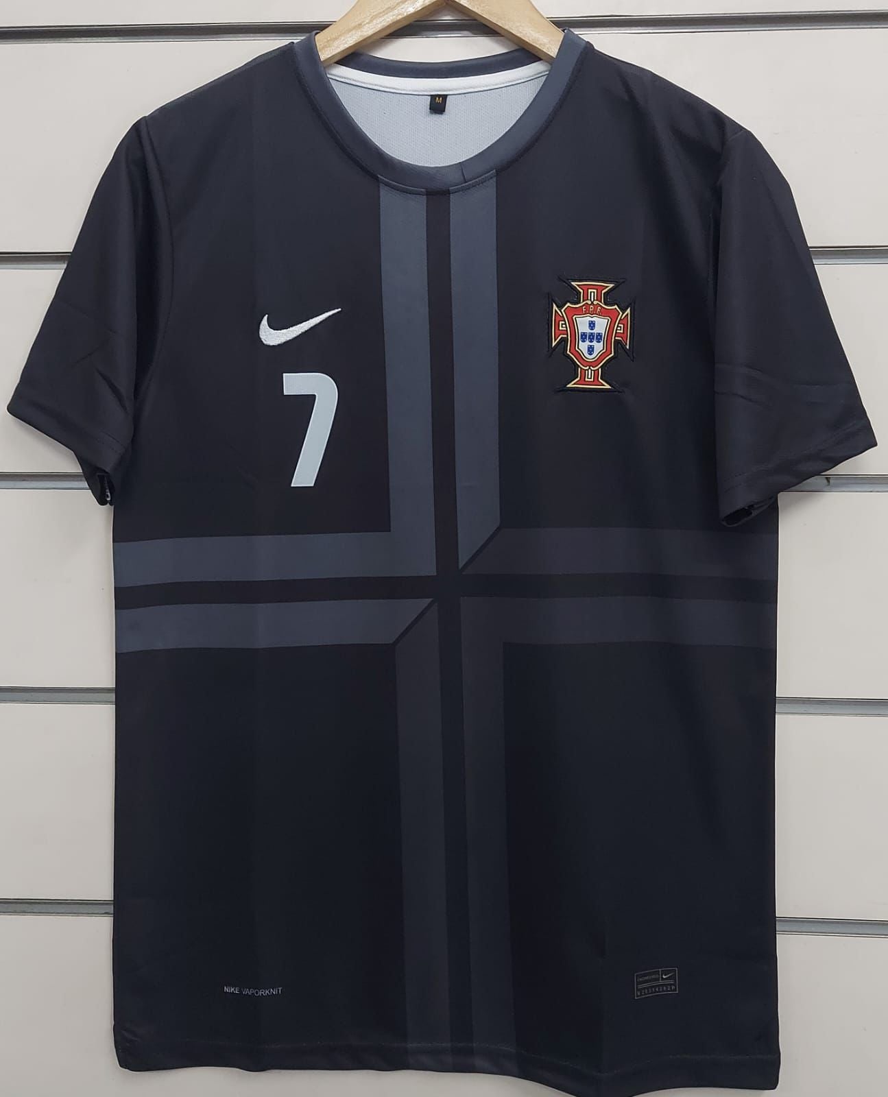 Portugal Black Retro Embroidery (Ronaldo)