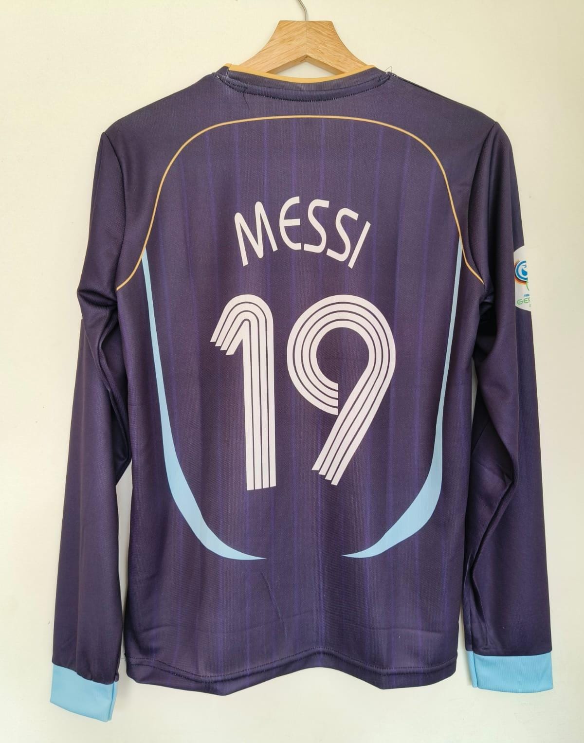 Argentina Messi Away Jersey - Full Sleeve & Embroidery