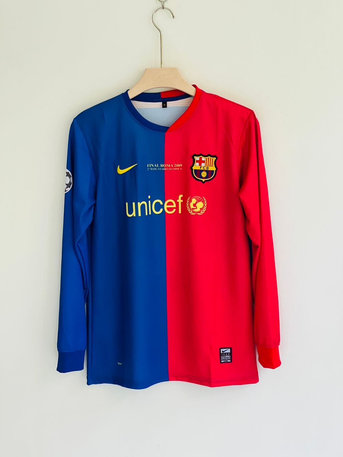 FC Barcelona 2008/2009 Home Full Sleeve — MESSI EMBROIDERY