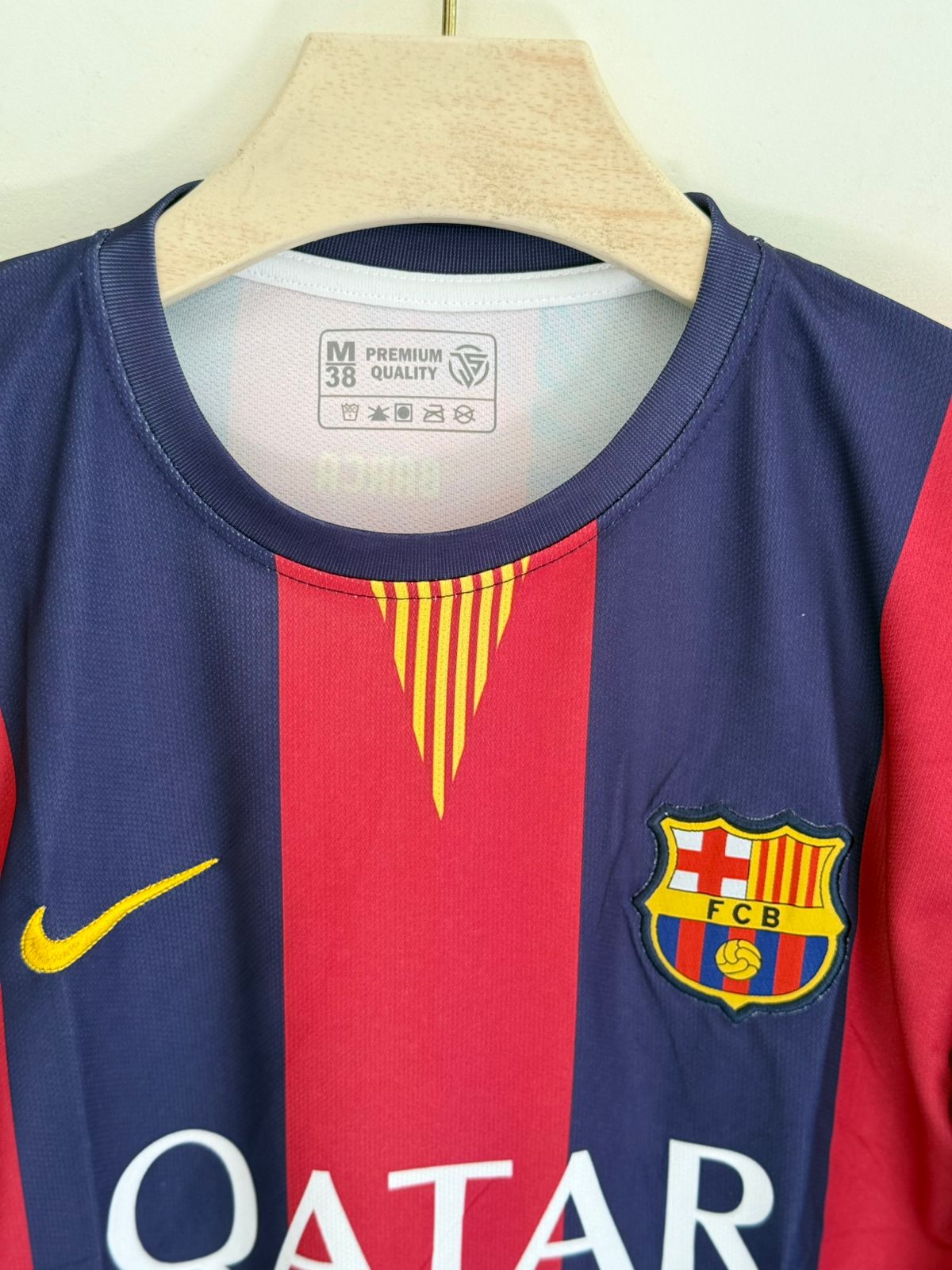 FC Barcelona 2014/15 Home Full Sleeve — NEYMAR Embroidery