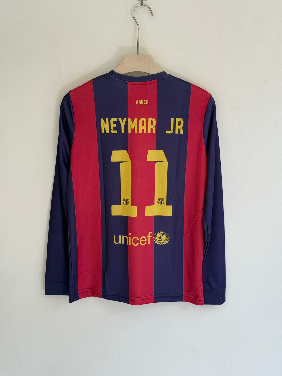 FC Barcelona 2014/15 Home Full Sleeve — NEYMAR Embroidery