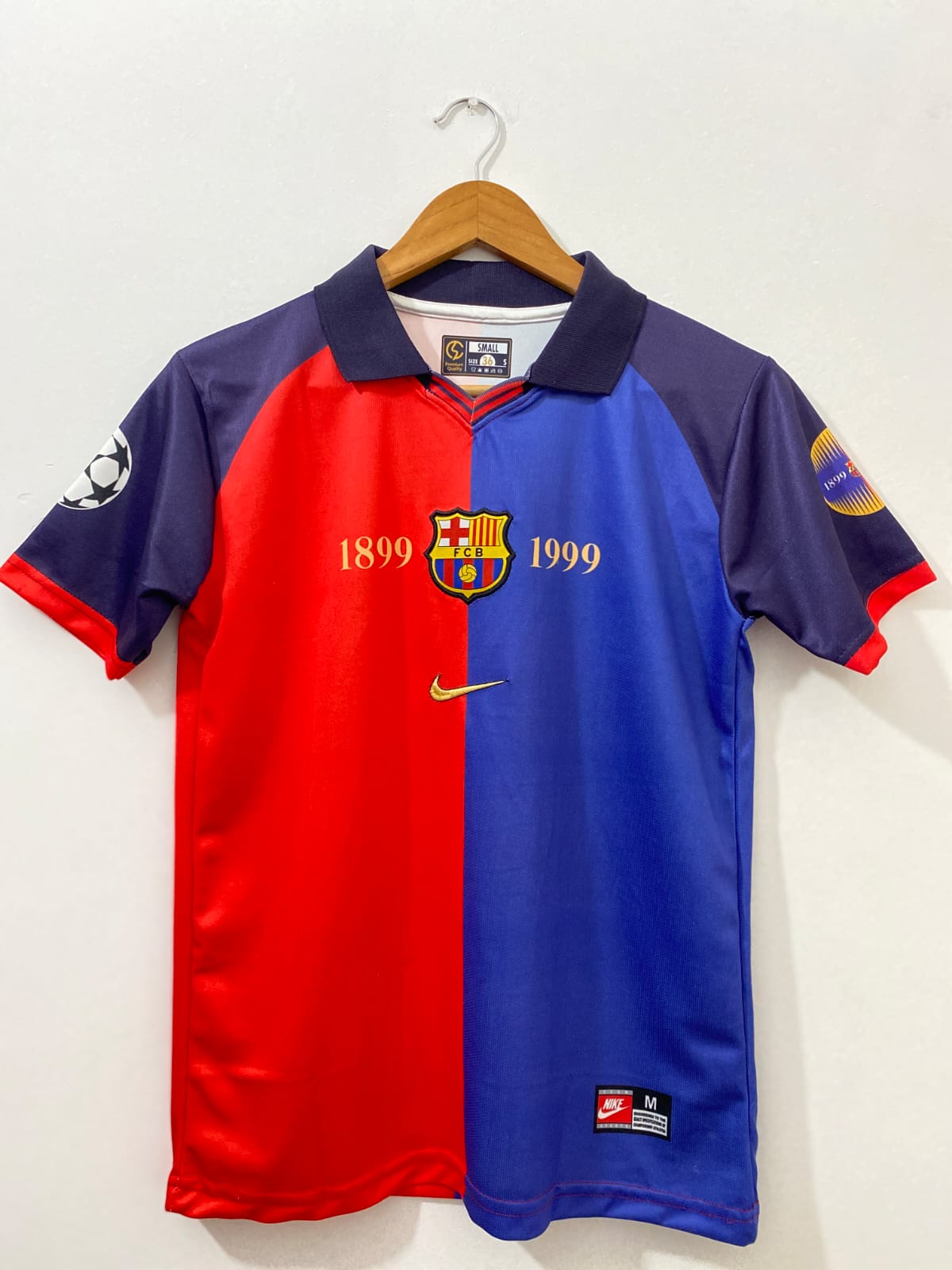 FC Barcelona 1999-2000 Rivaldo Collar Premium Quality embroidery