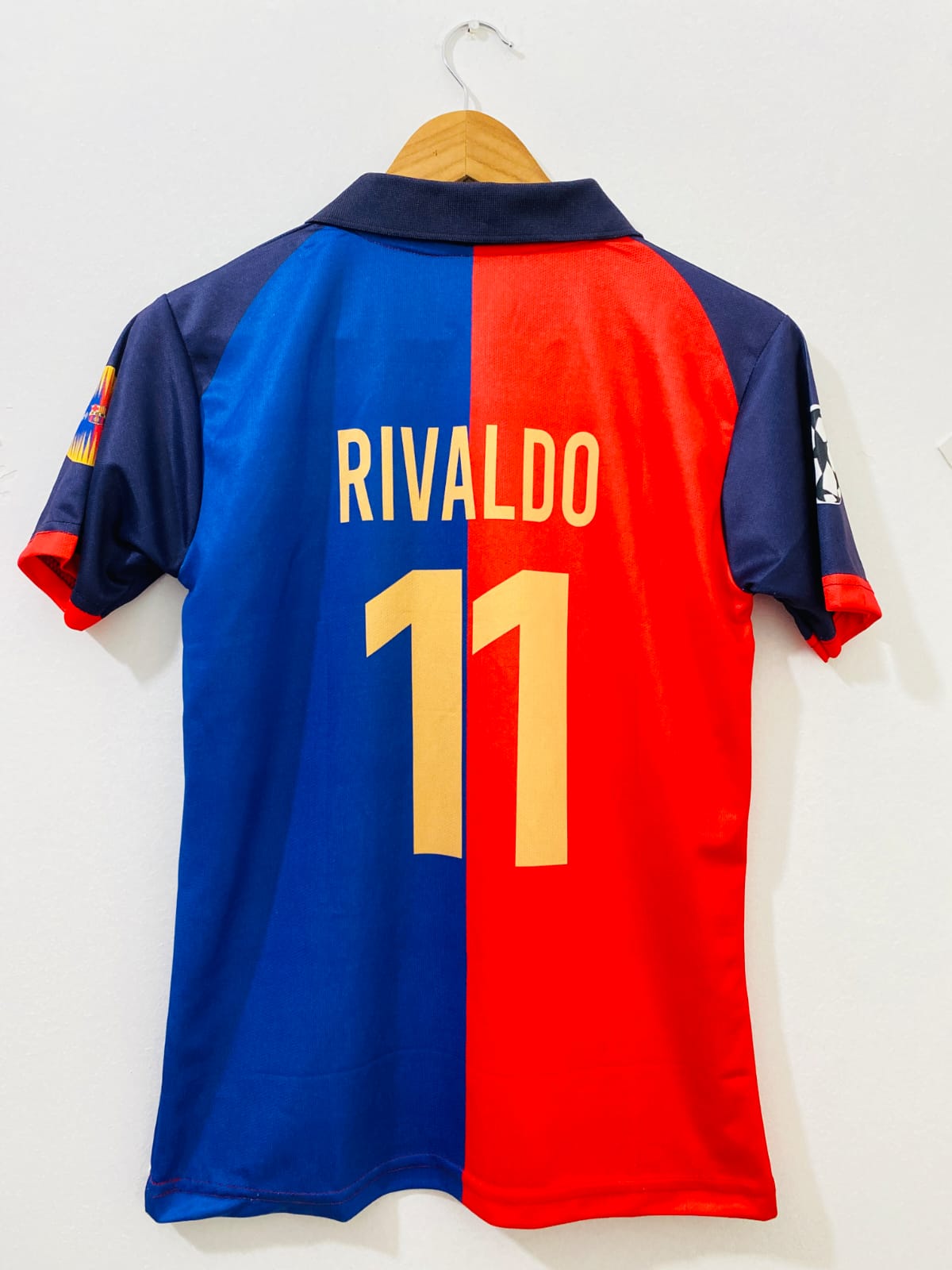 FC Barcelona 1999-2000 Rivaldo Collar Premium Quality embroidery