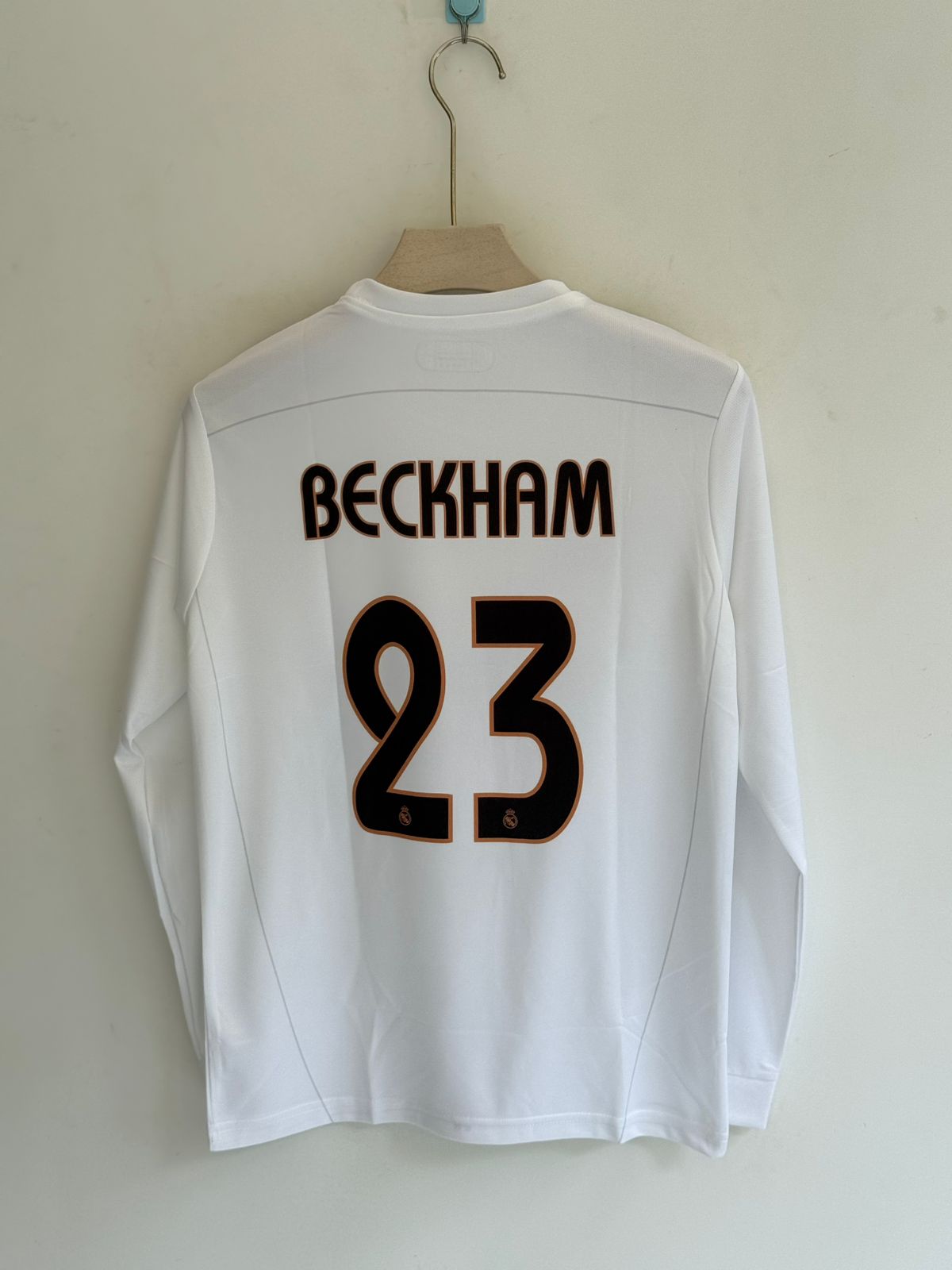 Real Madrid Full Sleeve Bekcham Embroidery Retro