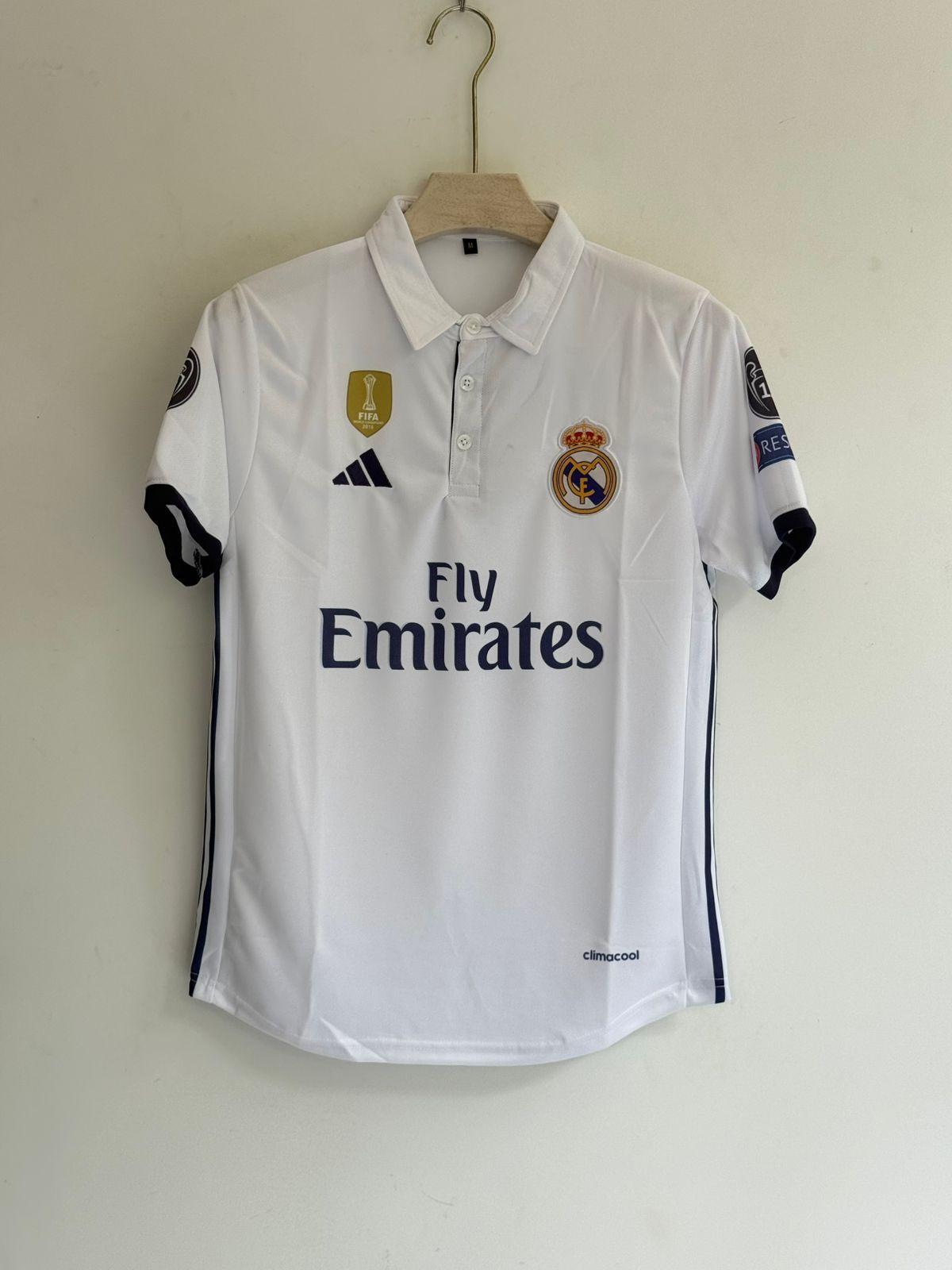 Real Madrid 2016-17 Home Half sleeve Embroidery (RONALDO)[[[A030]]](("HSCLE")) - Jerseywala.in