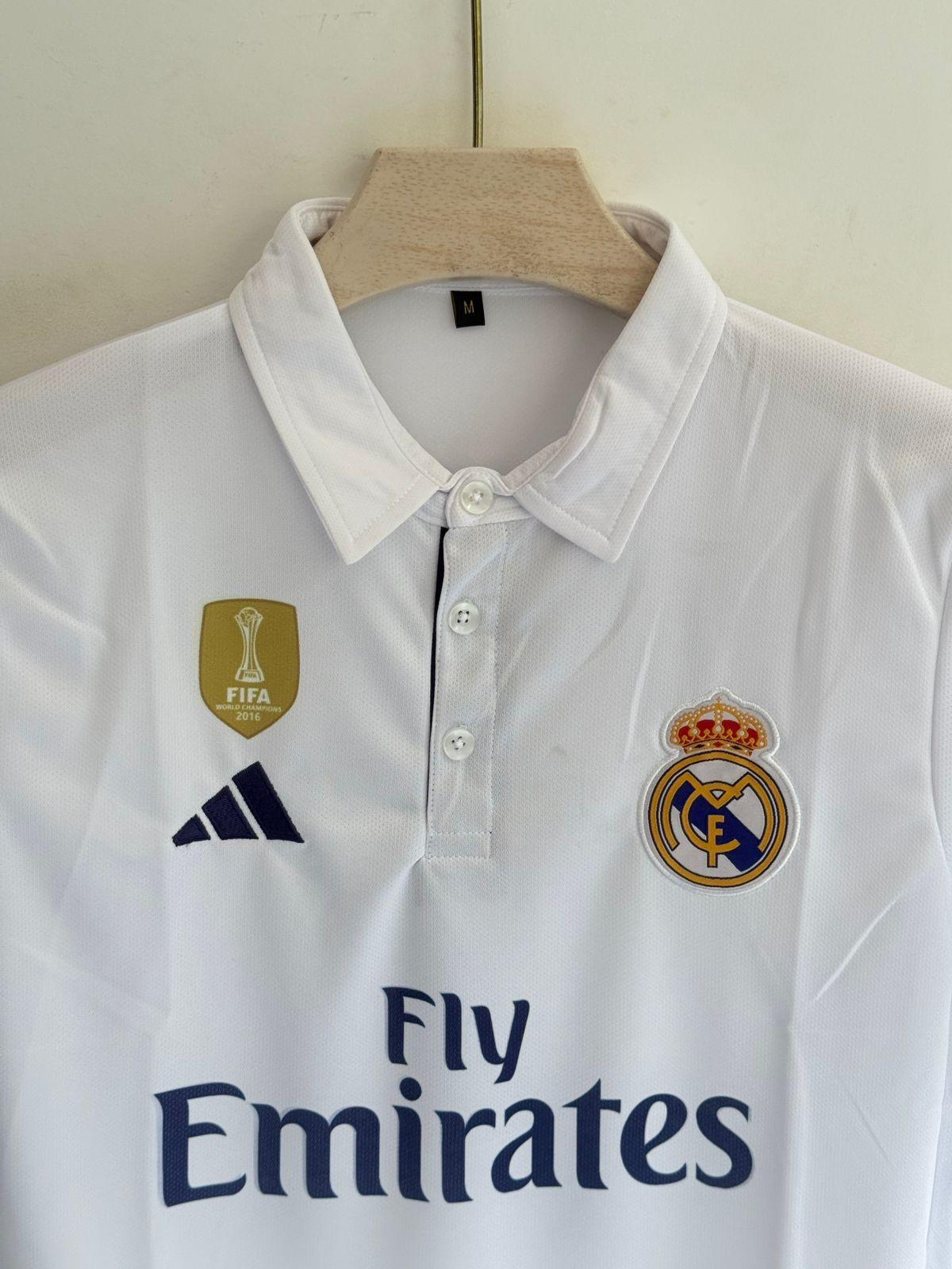 Real Madrid 2016-17 Home Half sleeve Embroidery (RONALDO)[[[A030]]](("HSCLE")) - Jerseywala.in