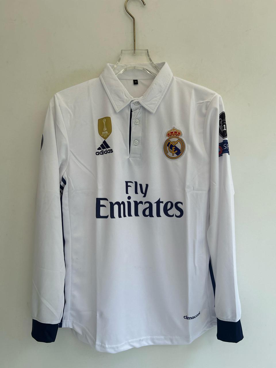 Real Madrid 2016-17 Home Full sleeve Embroidery RONALDO[[[A066]]](("FSCLE")) - Jerseywala.in