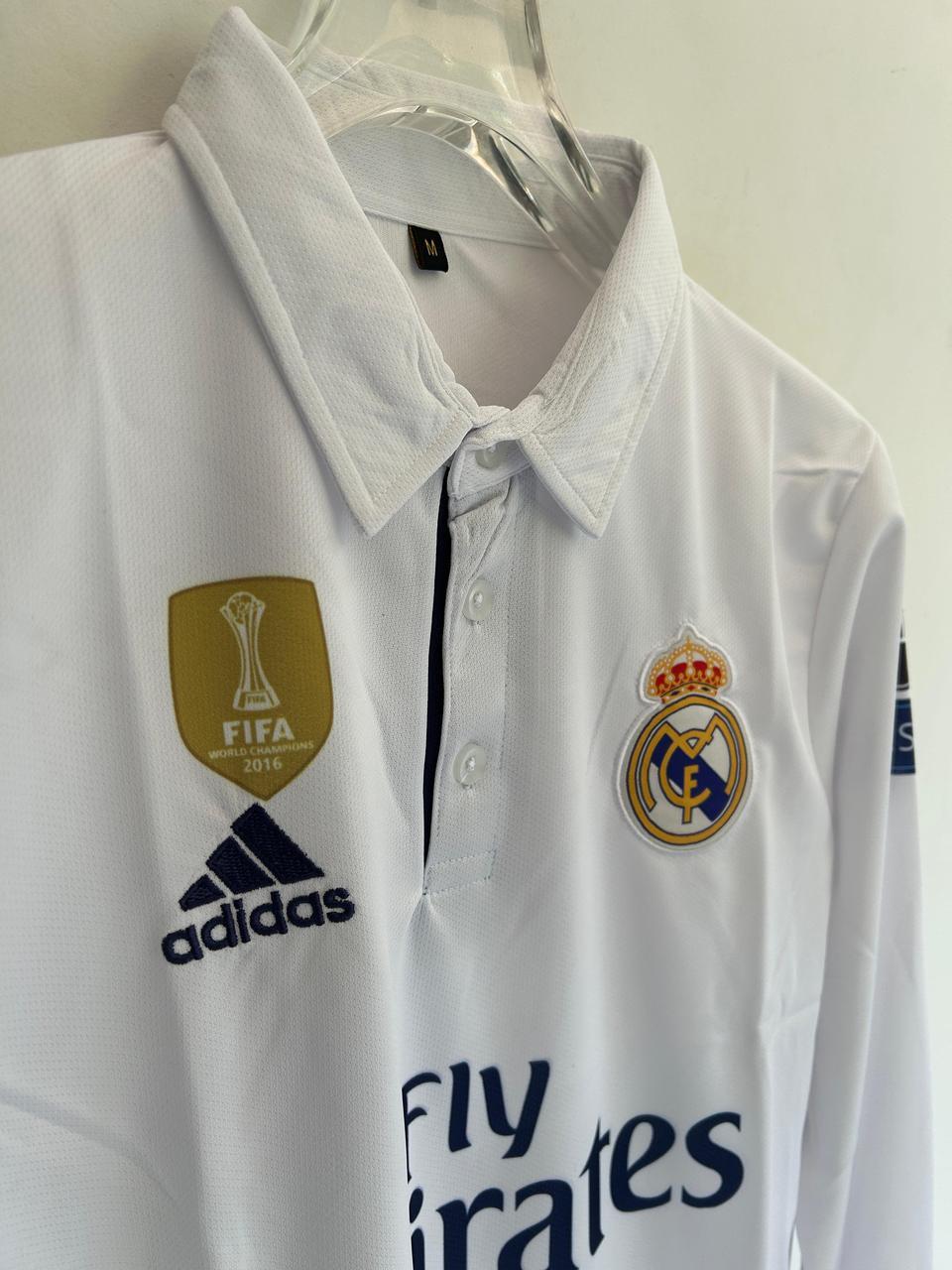 Real Madrid 2016-17 Home Full sleeve Embroidery RONALDO[[[A066]]](("FSCLE")) - Jerseywala.in