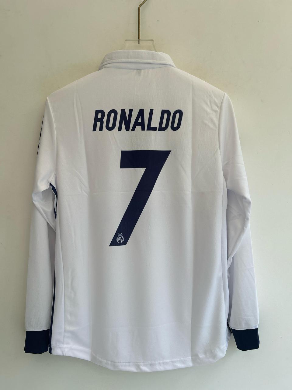 Real Madrid 2016-17 Home Full sleeve Embroidery RONALDO[[[A066]]](("FSCLE")) - Jerseywala.in