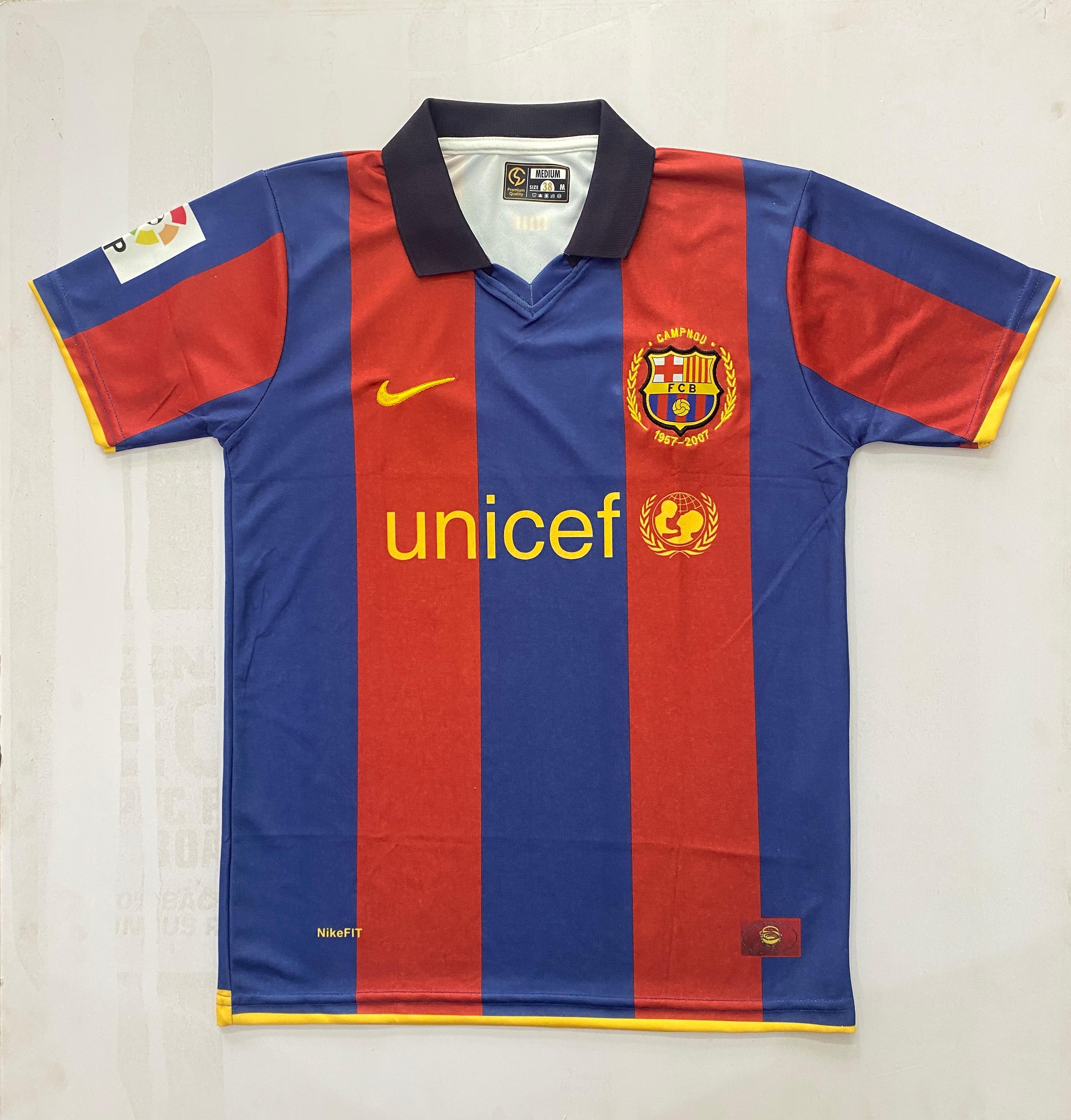 FC Barcelona Messi Home 2007/08 – Embroidery Retro (PREMIUM QUALITY)