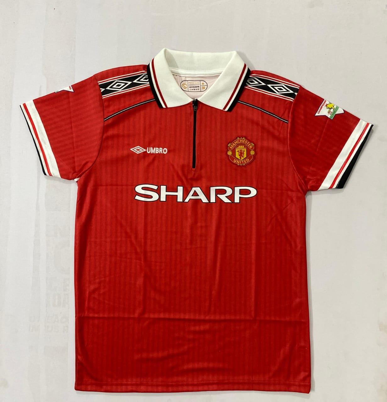 MANCHESTER UNITED 1999 DAVID BECKHAM HALF SLEEVE EMBROIDERY AND ZIP PREMIUM QUALITY[[[A040]]]((“HSZCE”)) - Jerseywala.in