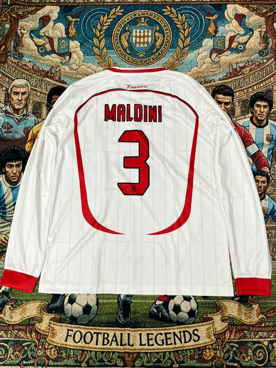 MILAN AWAY 2006-07 EMBROIDERY MALDINI FULL SLEEVE