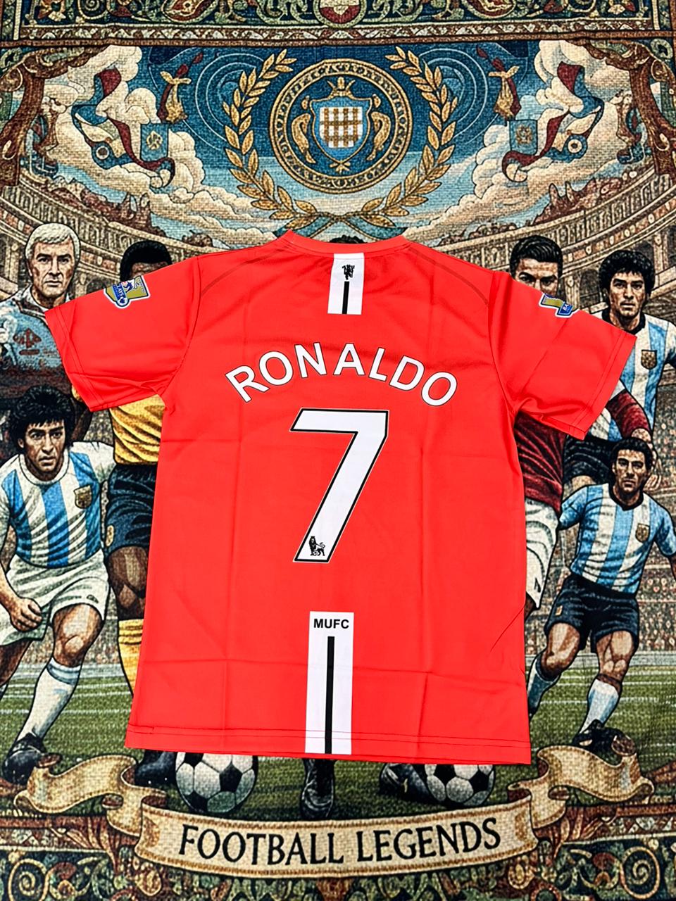 Manchester UTD 2007-08 Half Sleeve Embroidery