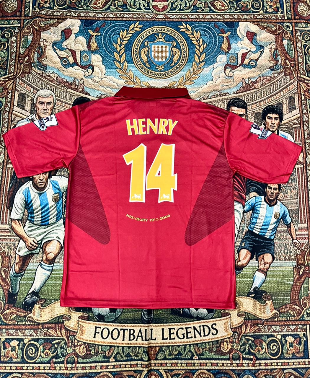 Arsenal FC Retro FIVE SLEEVE HENRY