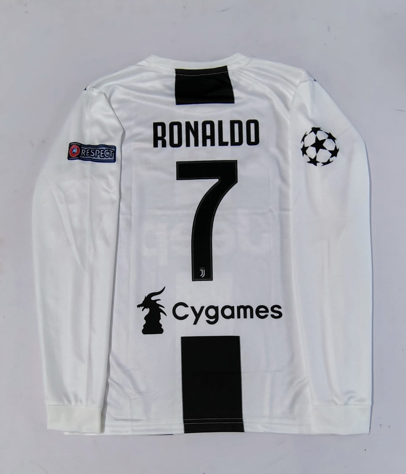 JUVENTUS RETRO 2018-19 HOME RONALDO FULL SLEEVE[[[A111]]] ((FS RN EMBROIDERY))