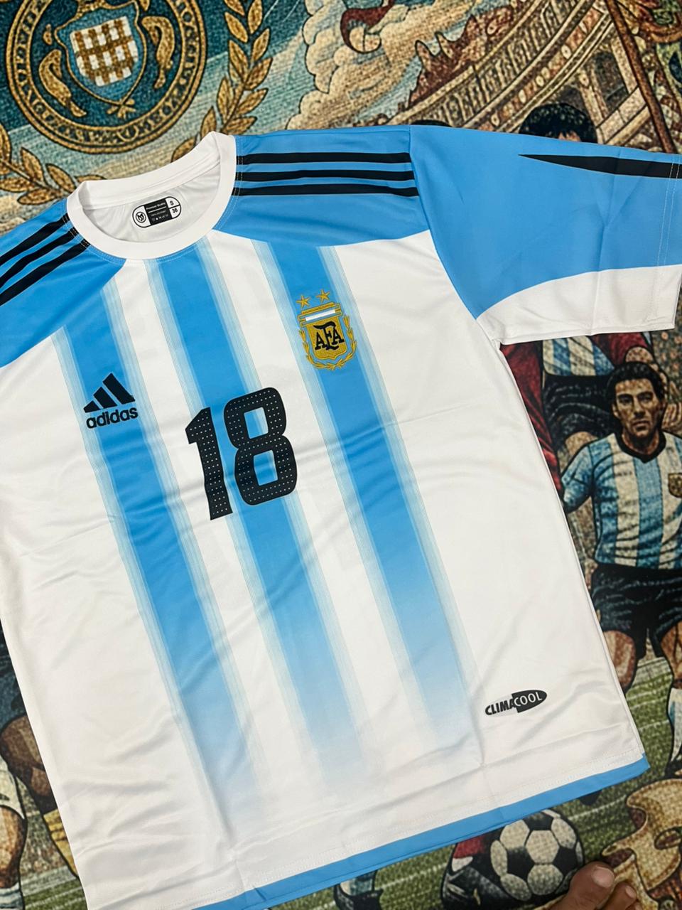 ARGENTINA VINTAGE HOME JERSEY MESSI HALF SLEEVES