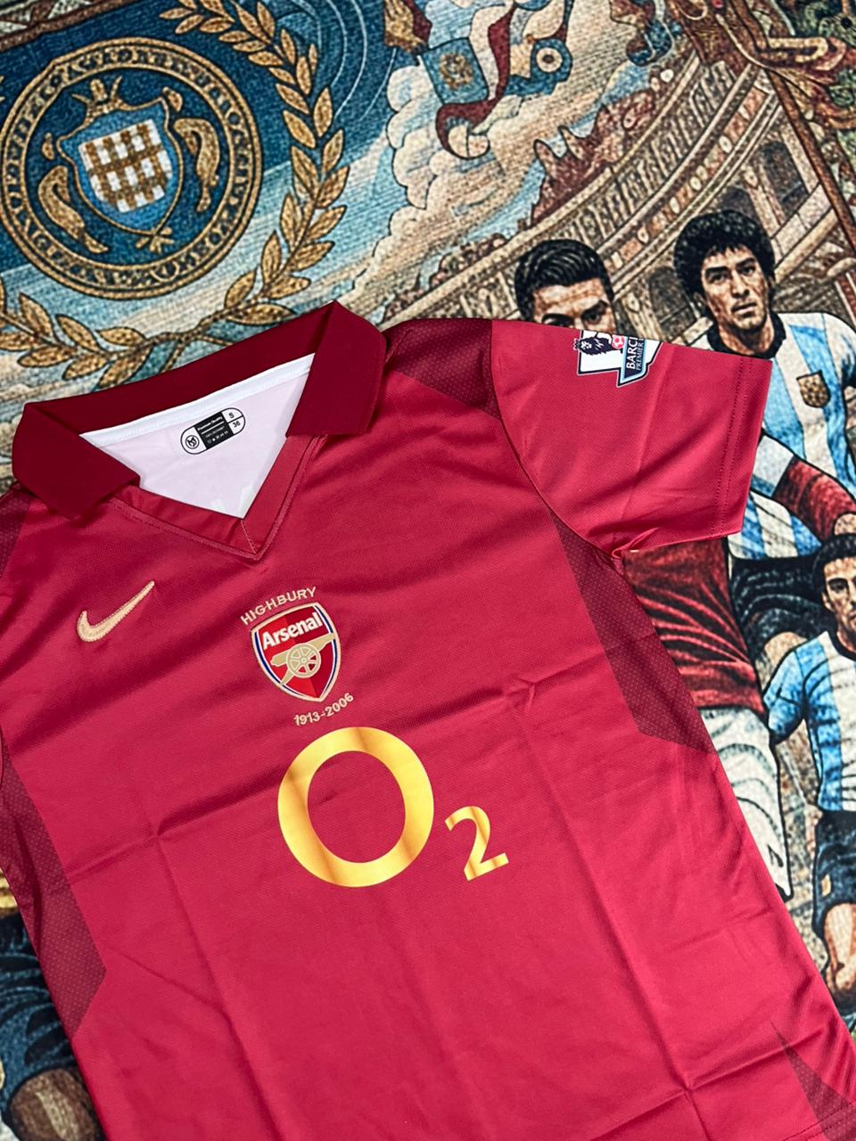 Arsenal Fc  Retro 2005-06 Home kit Henry Half sleeve